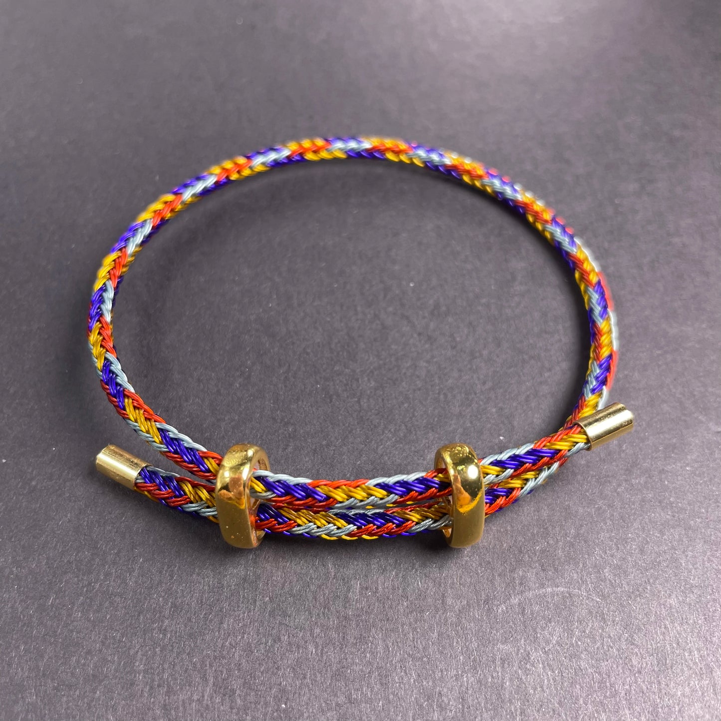 Adjustable Rope Bracelet | Stainless Steel Wire, Multicolor Unisex