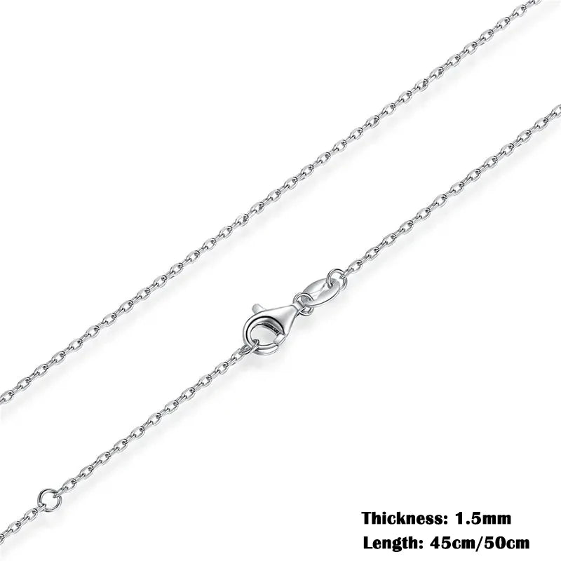Adjustable O-Chain Necklace | 925 Sterling Silver, Lobster Clasp