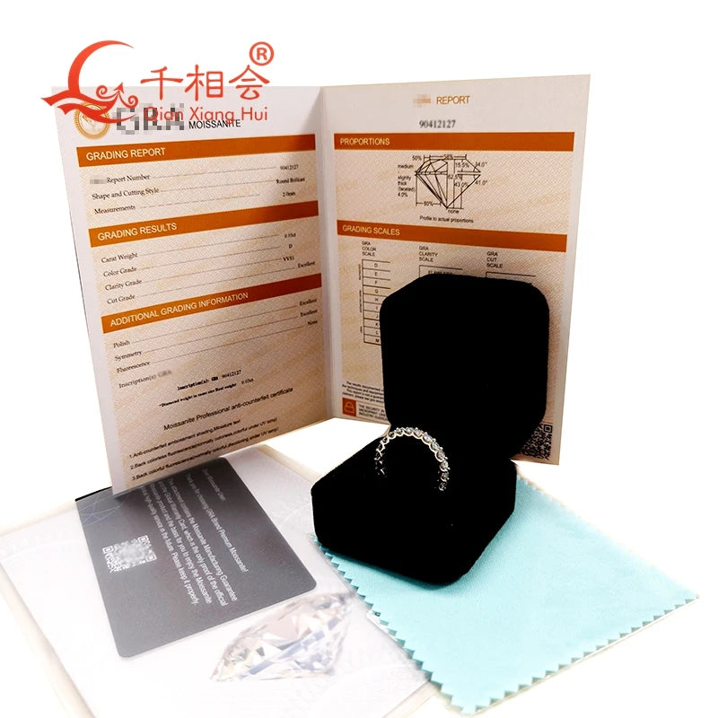 Moissanite Full Eternity Ring Band | 925 Sterling Silver, 2–3 mm