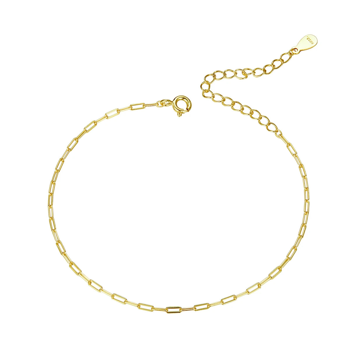 Cable Chain Bracelet | 925 Sterling Silver, Hollow Link, Gold/Silver