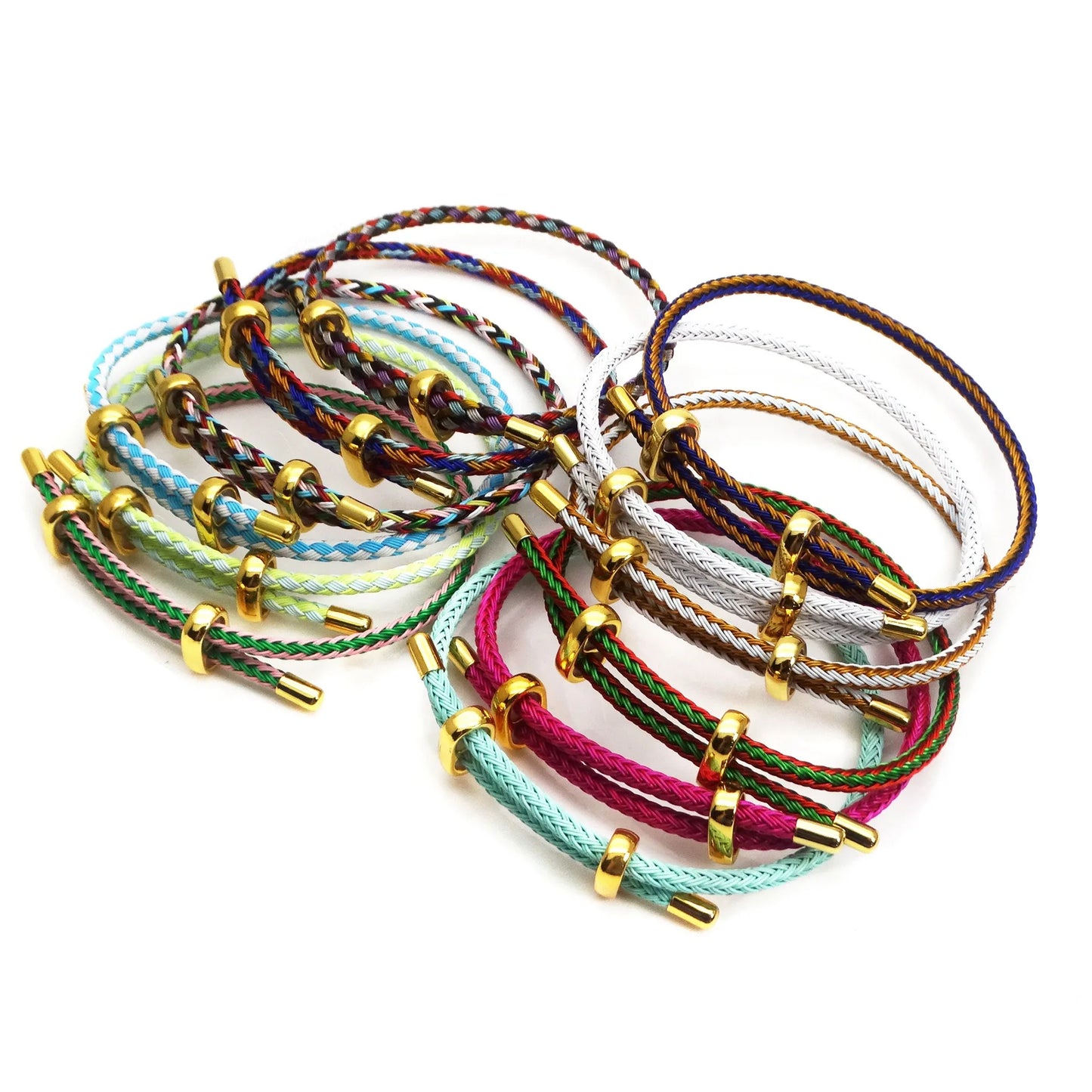 Adjustable Rope Bracelet | Stainless Steel Wire, Multicolor Unisex