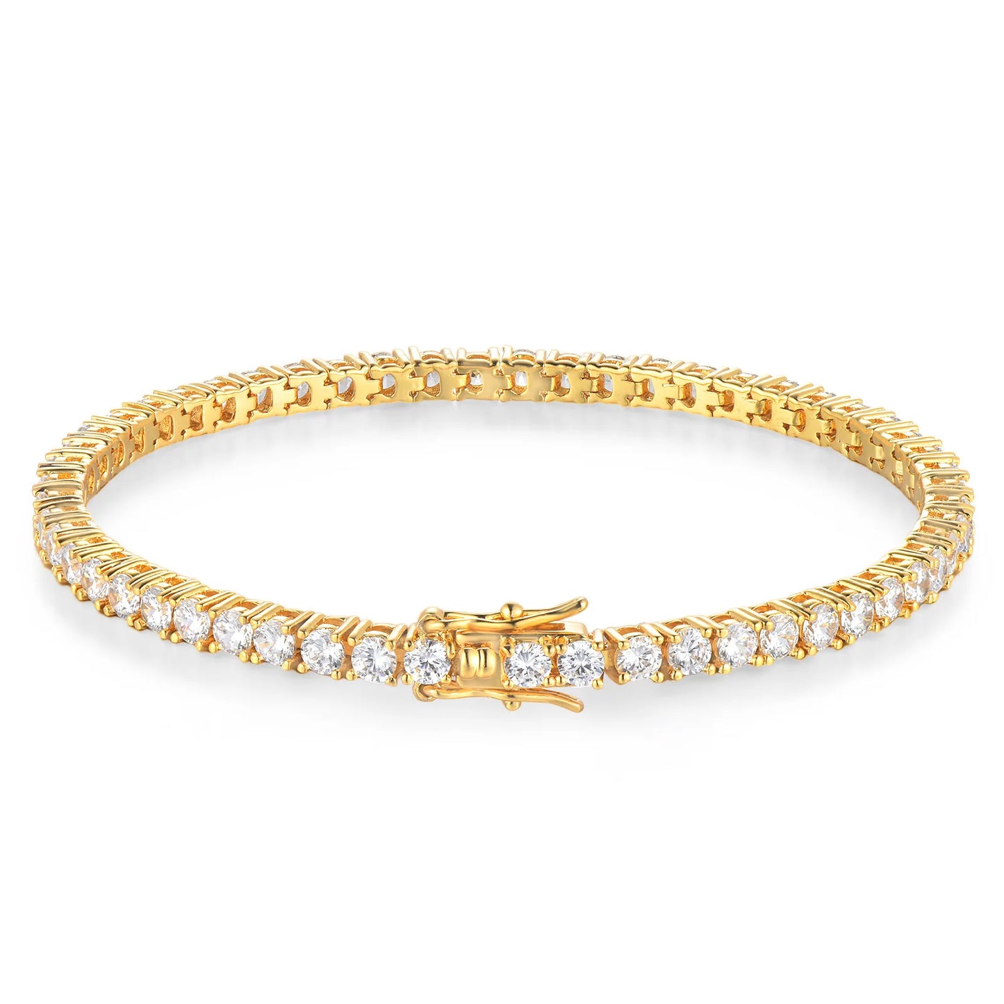 Moissanite Tennis Bracelet | 925 Silver, D Color VVS1, Classic Single Row