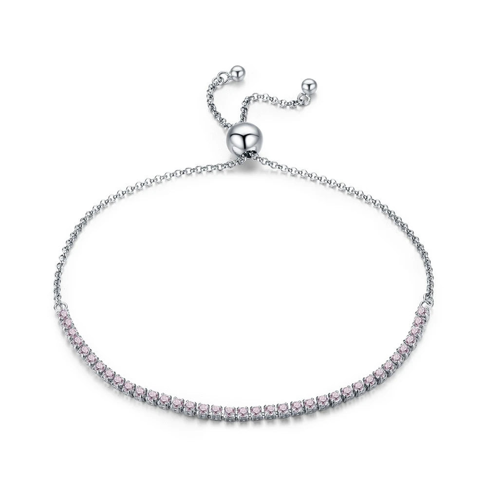 Tennis Bracelet | 18K Gold Plated, CZ Stones, 925 Sterling Silver Adjustable (GDTC Certified)