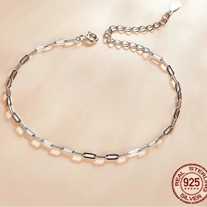 Cable Chain Bracelet | 925 Sterling Silver, Hollow Link, Gold/Silver
