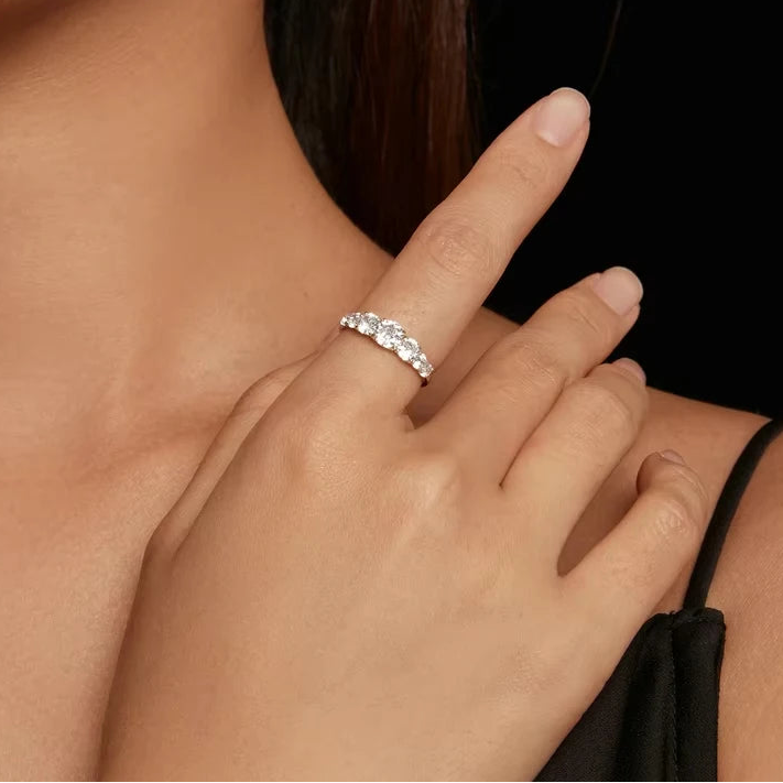 Moissanite Heart Ring | 925 Sterling Silver, D Color VVS1 EX