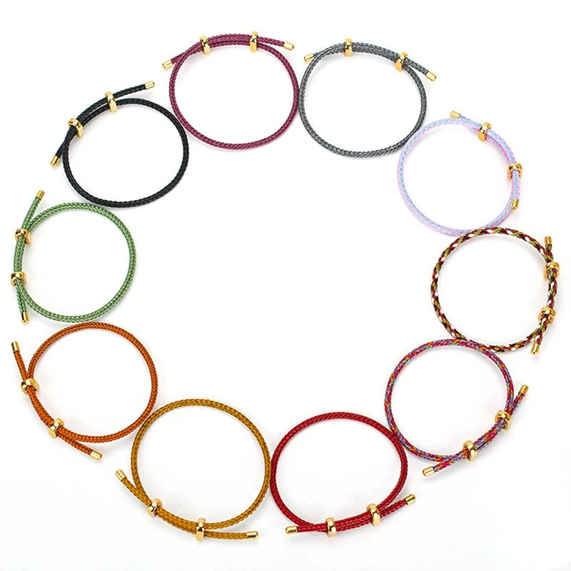 Adjustable Rope Bracelet | Stainless Steel Wire, Multicolor Unisex