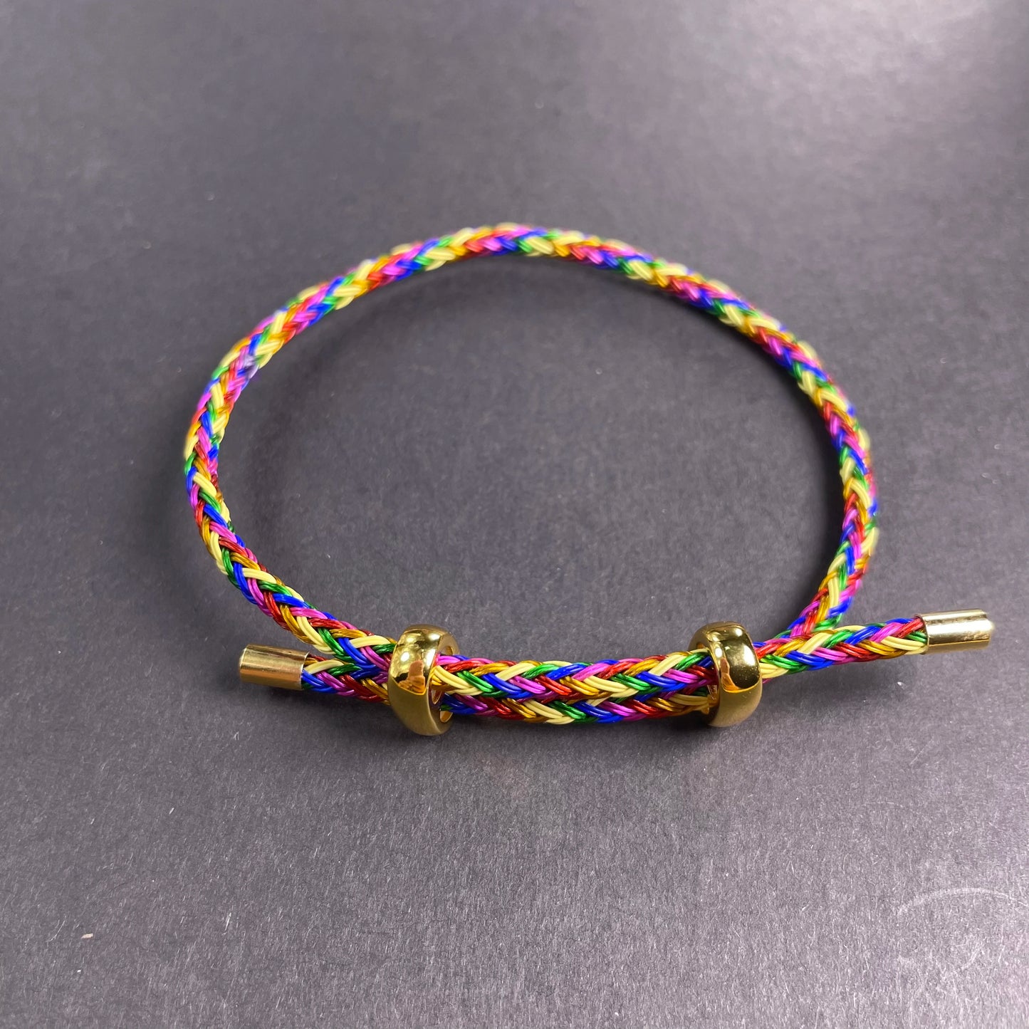 Adjustable Rope Bracelet | Stainless Steel Wire, Multicolor Unisex