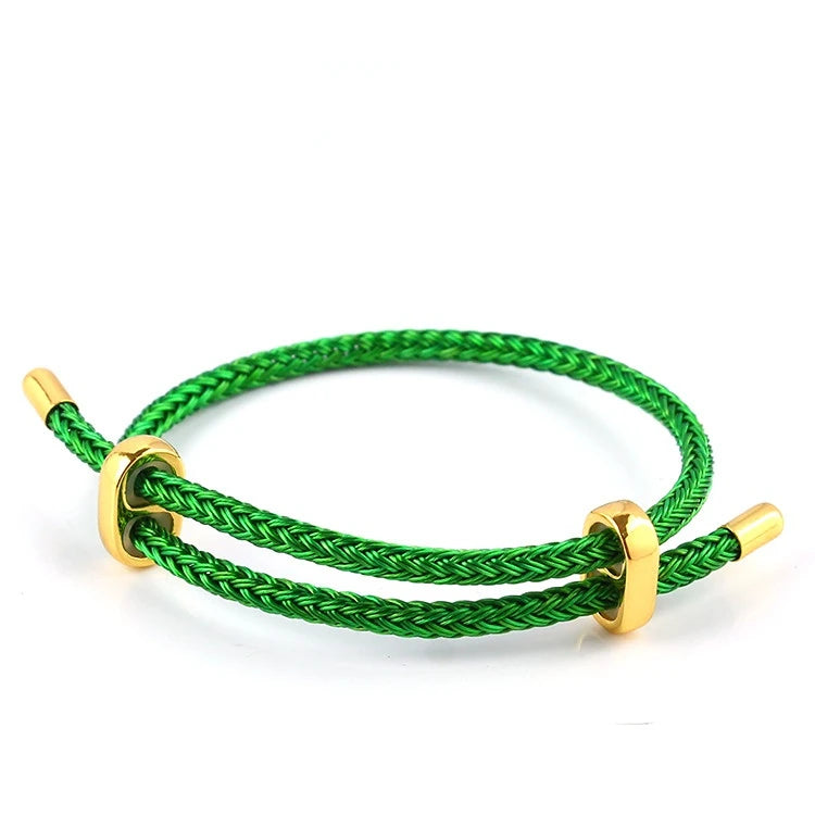 Adjustable Rope Bracelet | Stainless Steel Wire, Multicolor Unisex