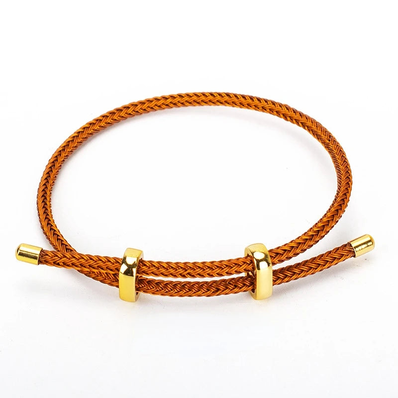 Adjustable Rope Bracelet | Stainless Steel Wire, Multicolor Unisex