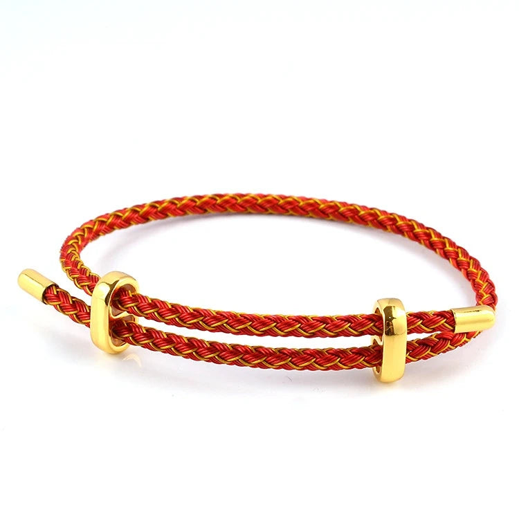 Adjustable Rope Bracelet | Stainless Steel Wire, Multicolor Unisex