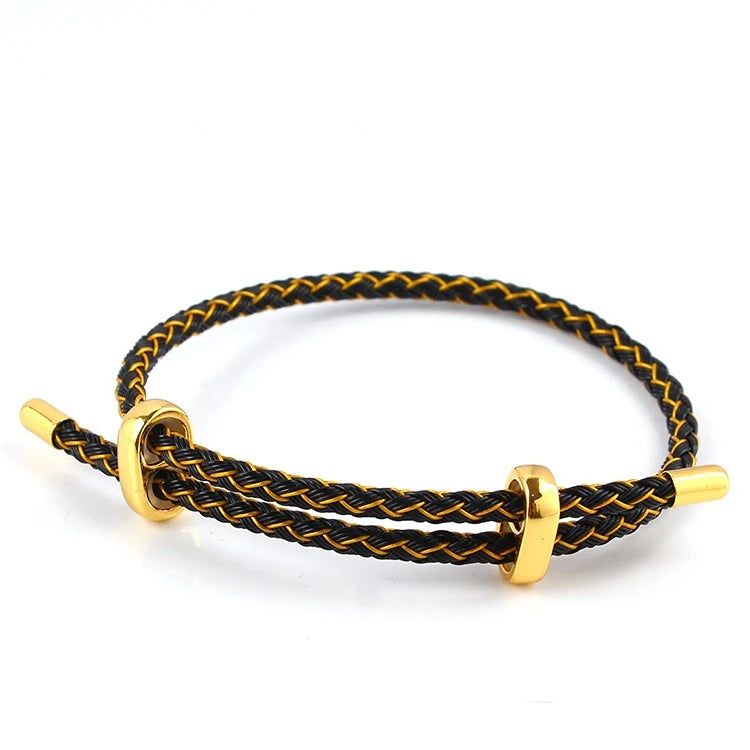 Adjustable Rope Bracelet | Stainless Steel Wire, Multicolor Unisex